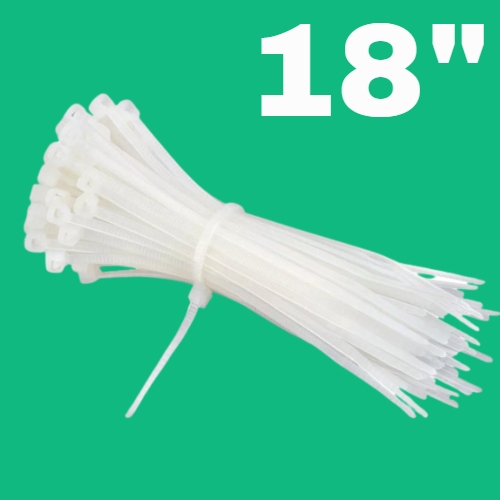 Bolsa Abrazadera plastica Blancas 18" (F16616B) Ancha 100 PCS - Repuestos y Lubricantes Vicent's