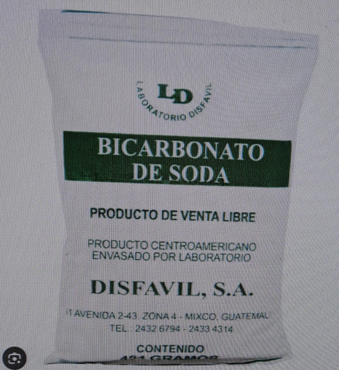 BICARBONATO DE SODIO 454  GRS 1 LIBRA - FARMACIA NUEVO MILENIO