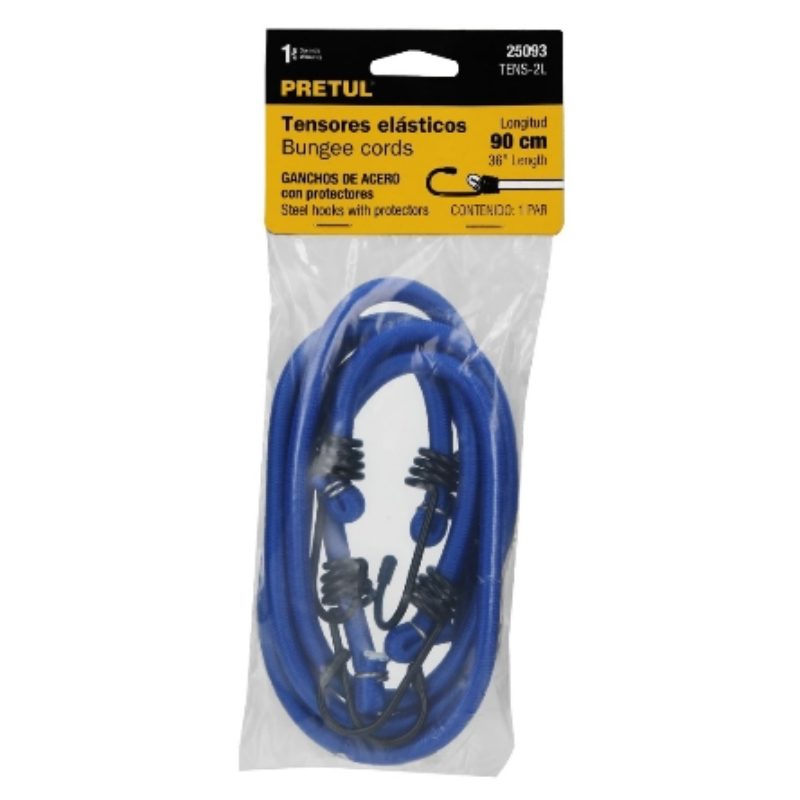 Bolsa Con 2 Tensores Elasticos Azules 36" (90cm) PRETUL - Repuestos y Lubricantes Vicent's
