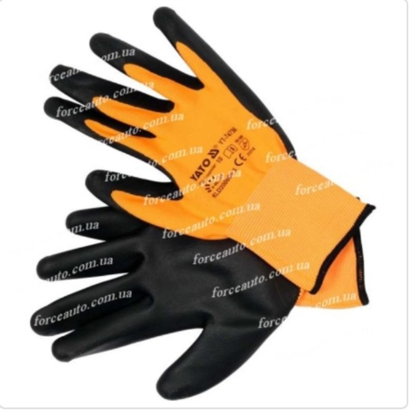 Guantes Touch de Poliuretano 9" Talla "G" YATO YT-74752 - Repuestos y Lubricantes Vicent's