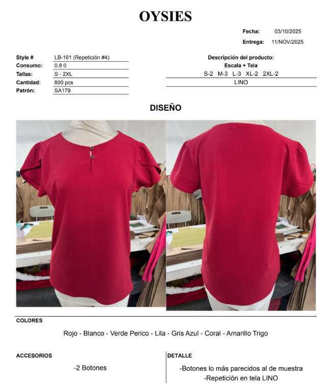 LB161 Segunda - Oysies