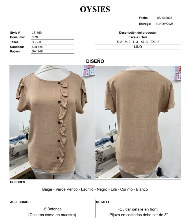 LB160 Segunda - Oysies