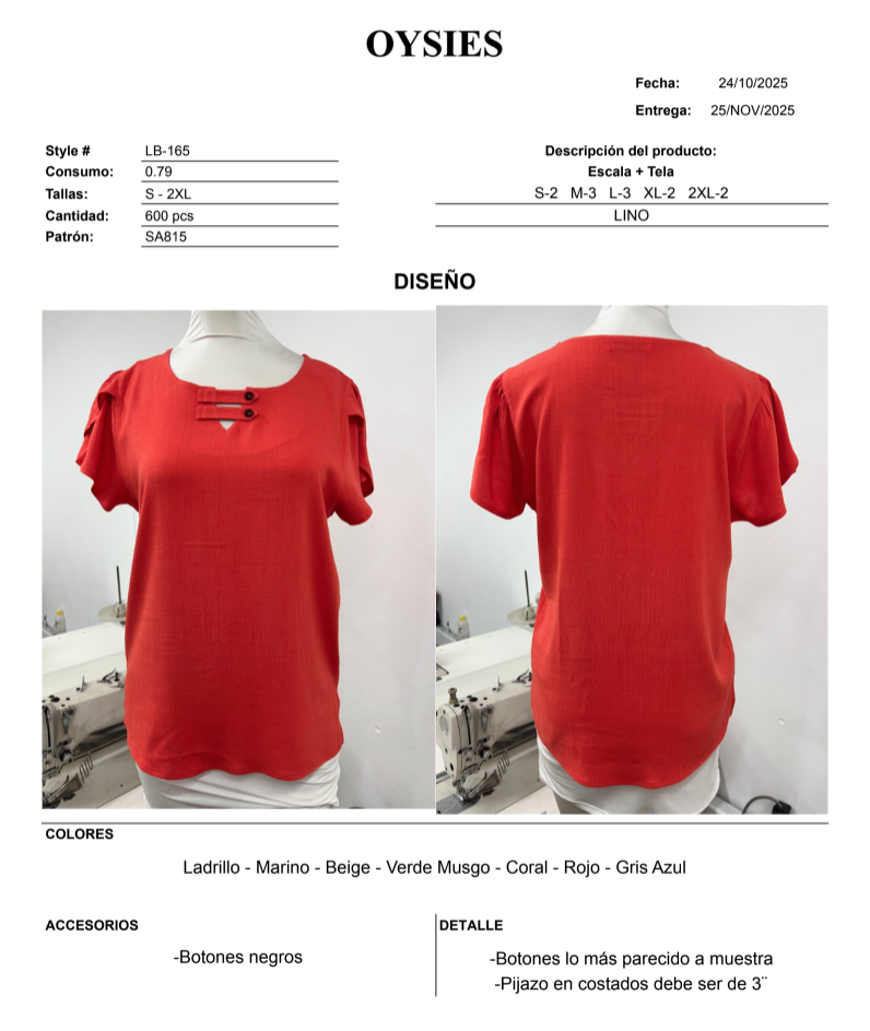 LB165 Segunda - Oysies