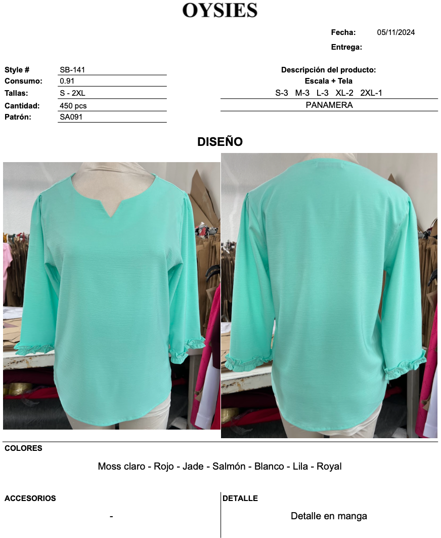 SB141 Oferta  - Oysies