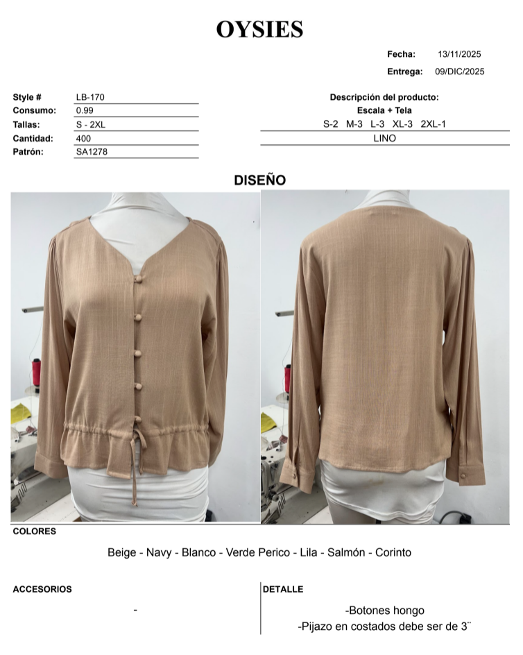 LB170 Segunda - Oysies