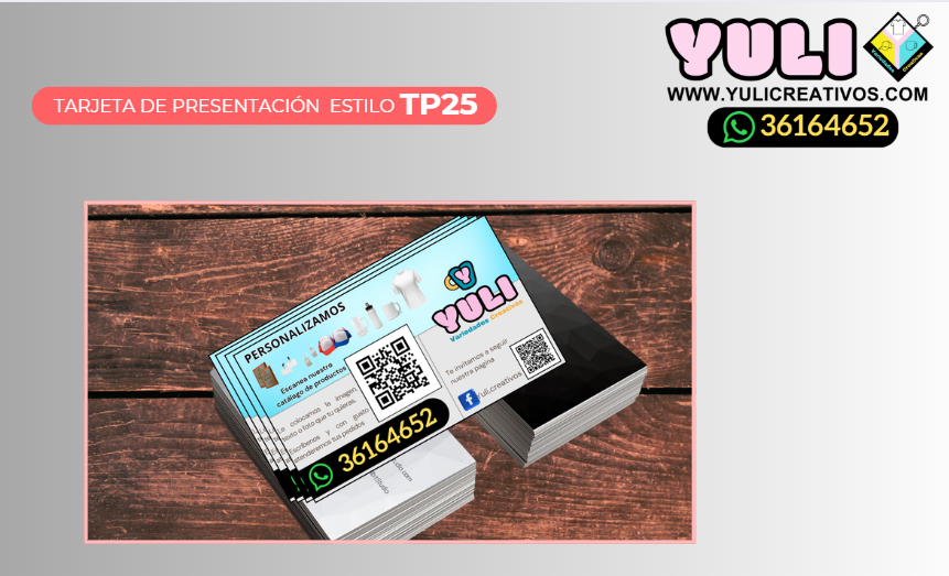 TARJETA DE PRESENTACION TP25-2 - Yuli Variedades Creativas