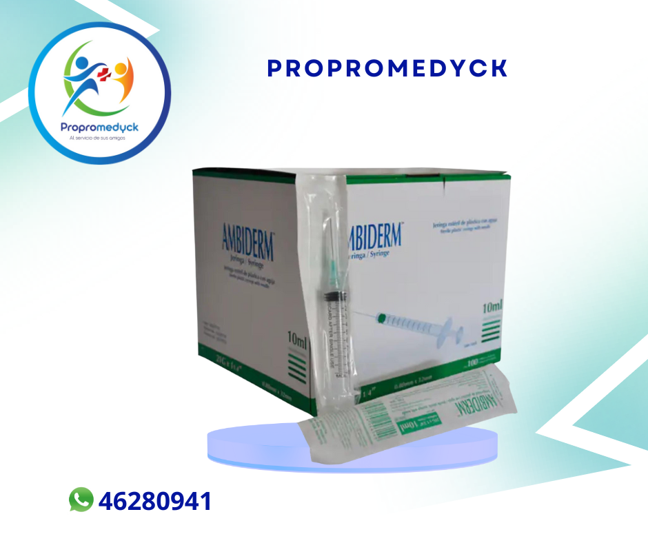 JERINGA DE 10ML 21*11/2 CAJA CON 100 UNI.  MARCA  AMBIDERM  - PROPROMEDYCK