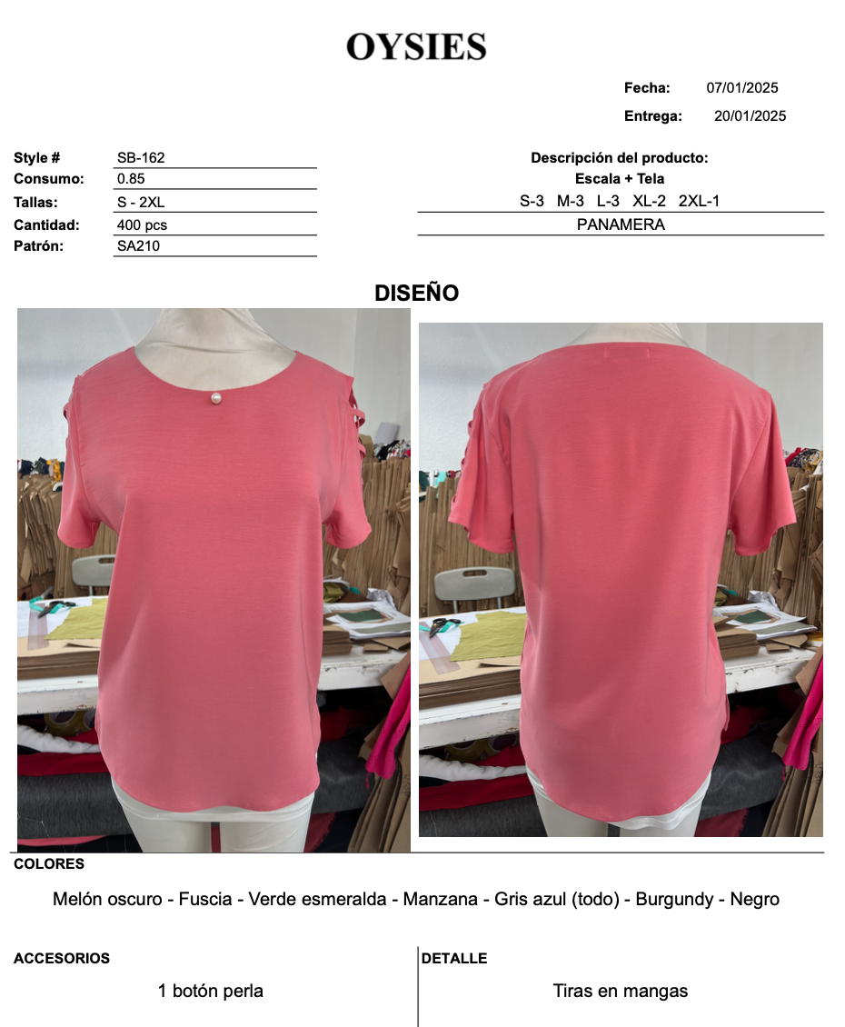 SB162 Oferta - Oysies