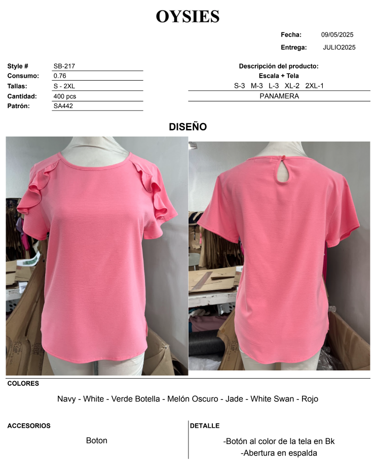 SB217 Oferta - Oysies