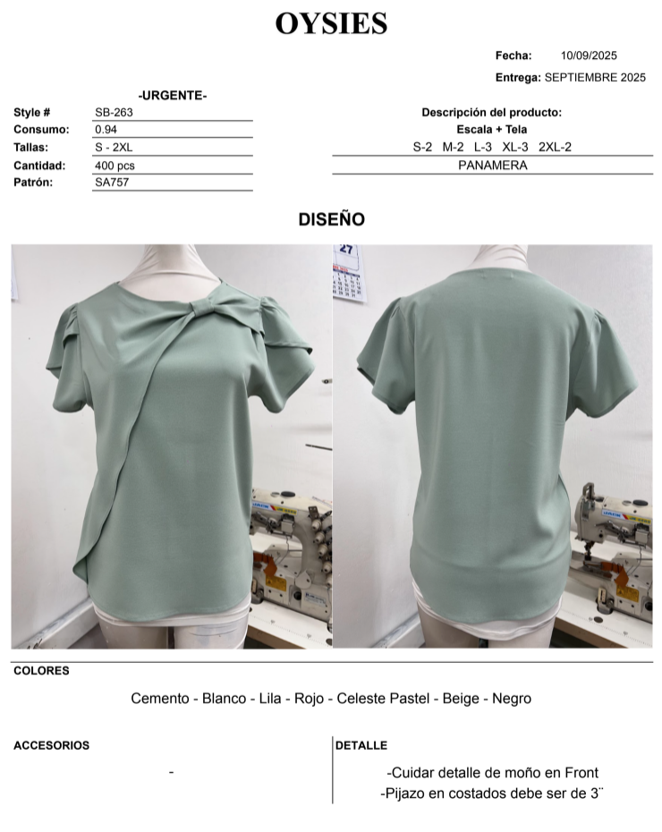 SB263 Oferta - Oysies