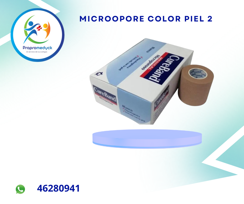 MICROPORE COLOR PIEL DE 2" MARCA CURE BAND  - PROPROMEDYCK
