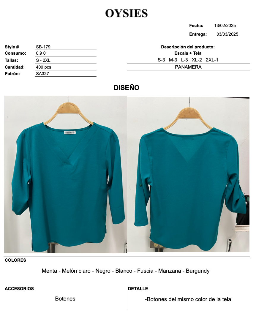 SB179 Oferta - Oysies