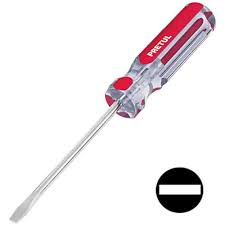 DESARMADOR PLANO MANGO ROJO 3/16 X 4" (21458) - PRETUL - MEGA