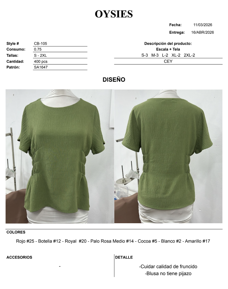 CB105 Segunda - Oysies