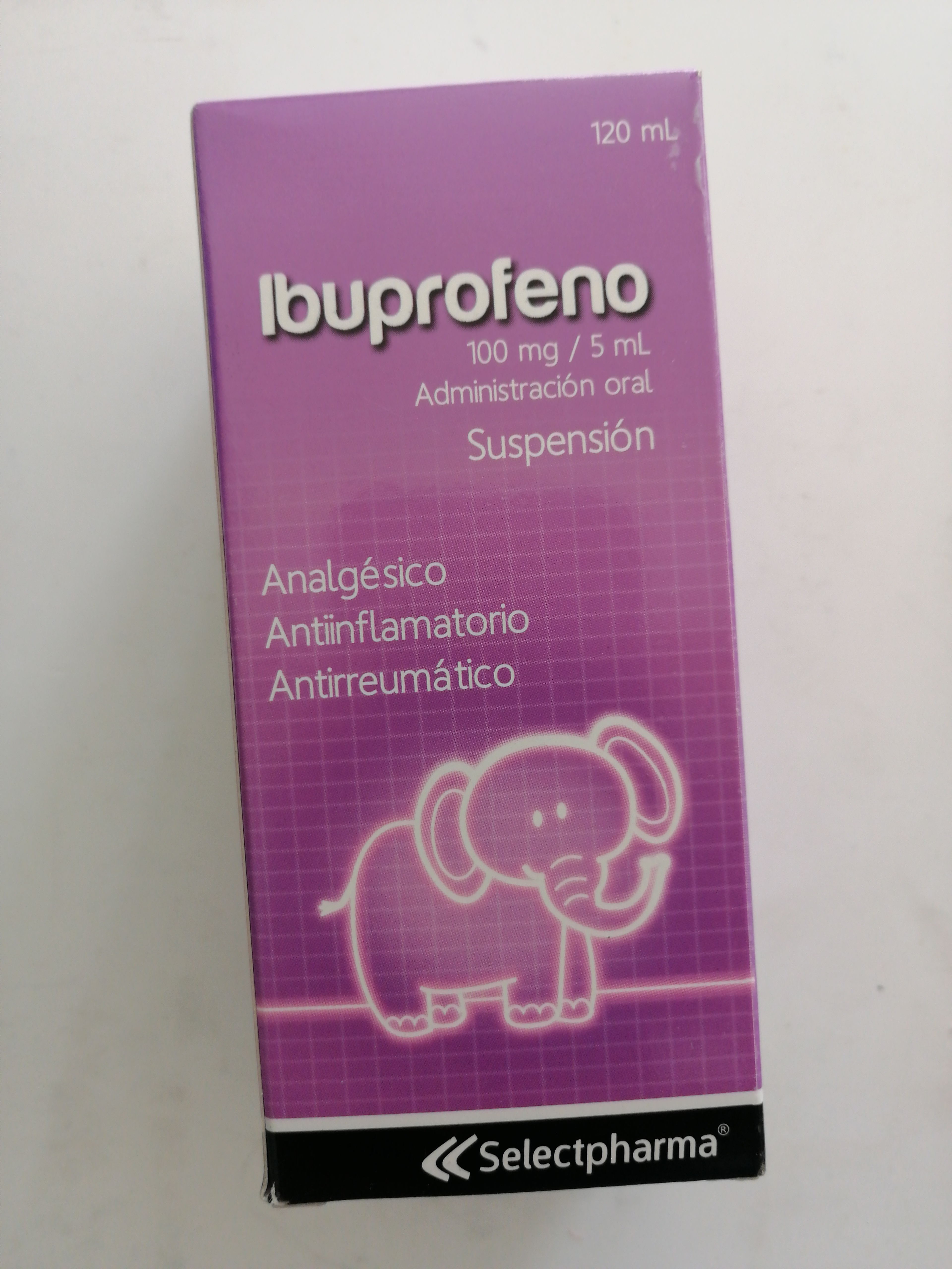 Ibuprofeno 100mg/5ml suspencion 120ml S - Vitalis Rx