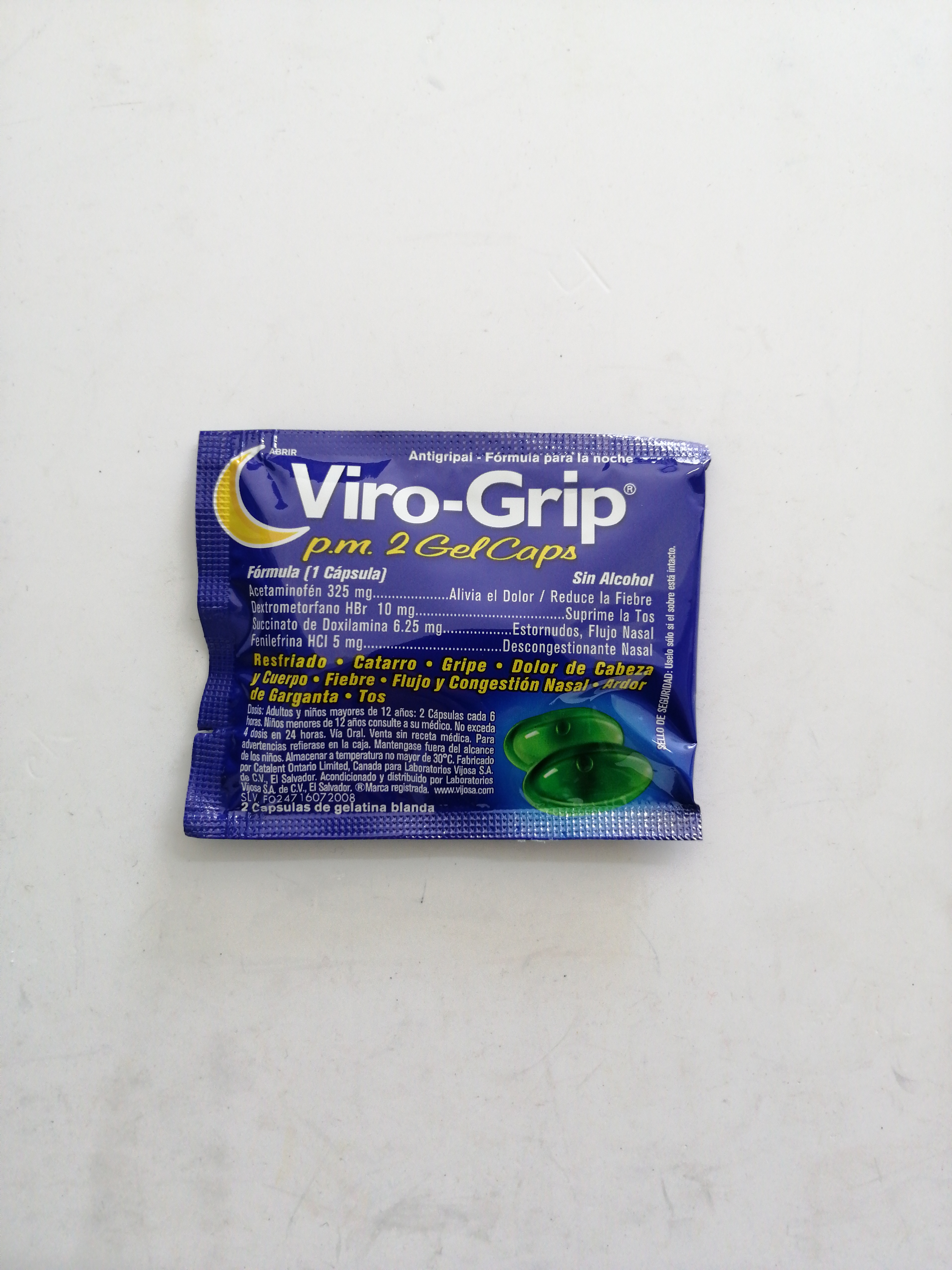 Viro-Grip p.m 2 gelcaps - Vitalis Rx