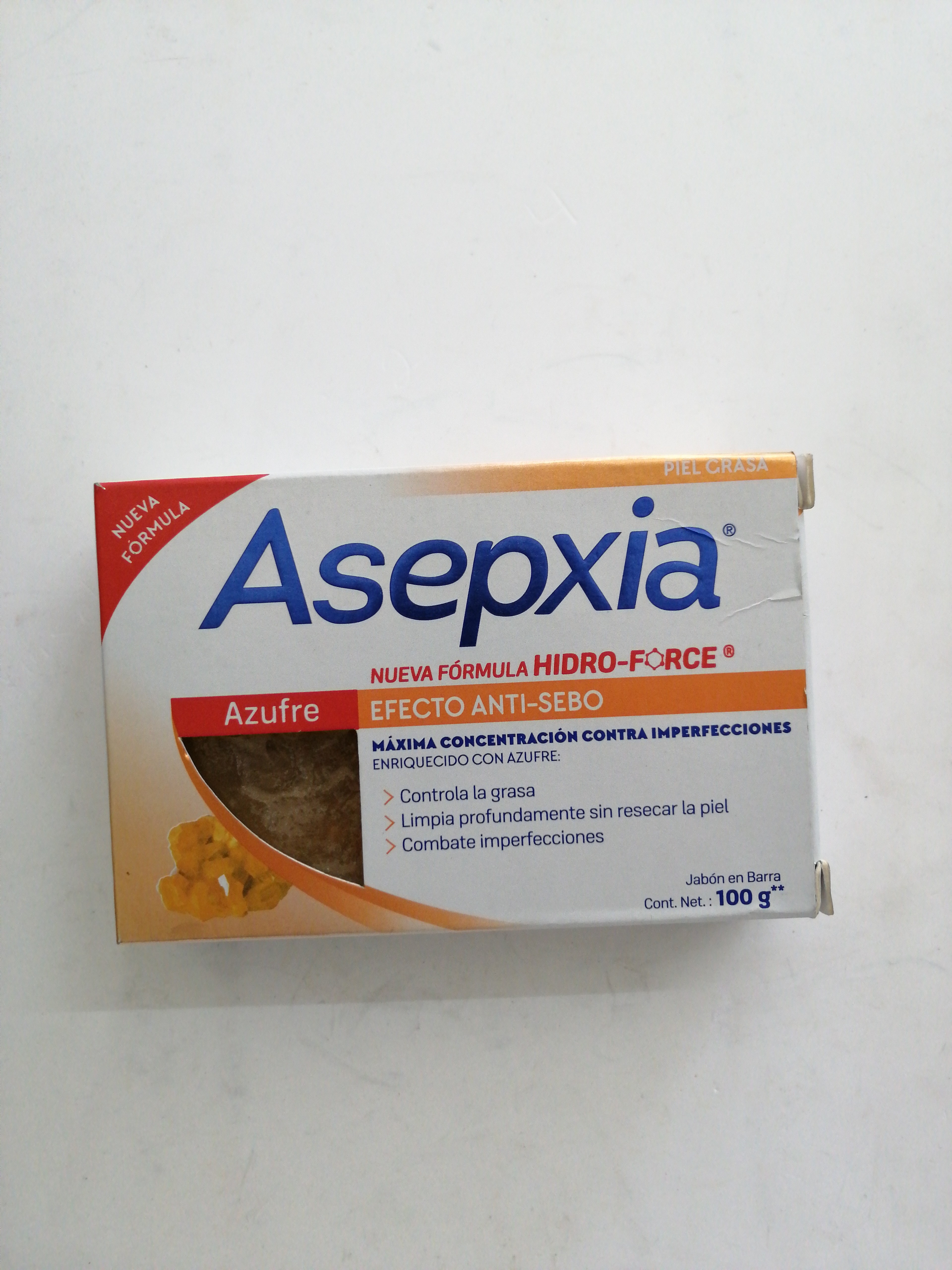 Jabon Asepxia Azufre 100g - Vitalis Rx