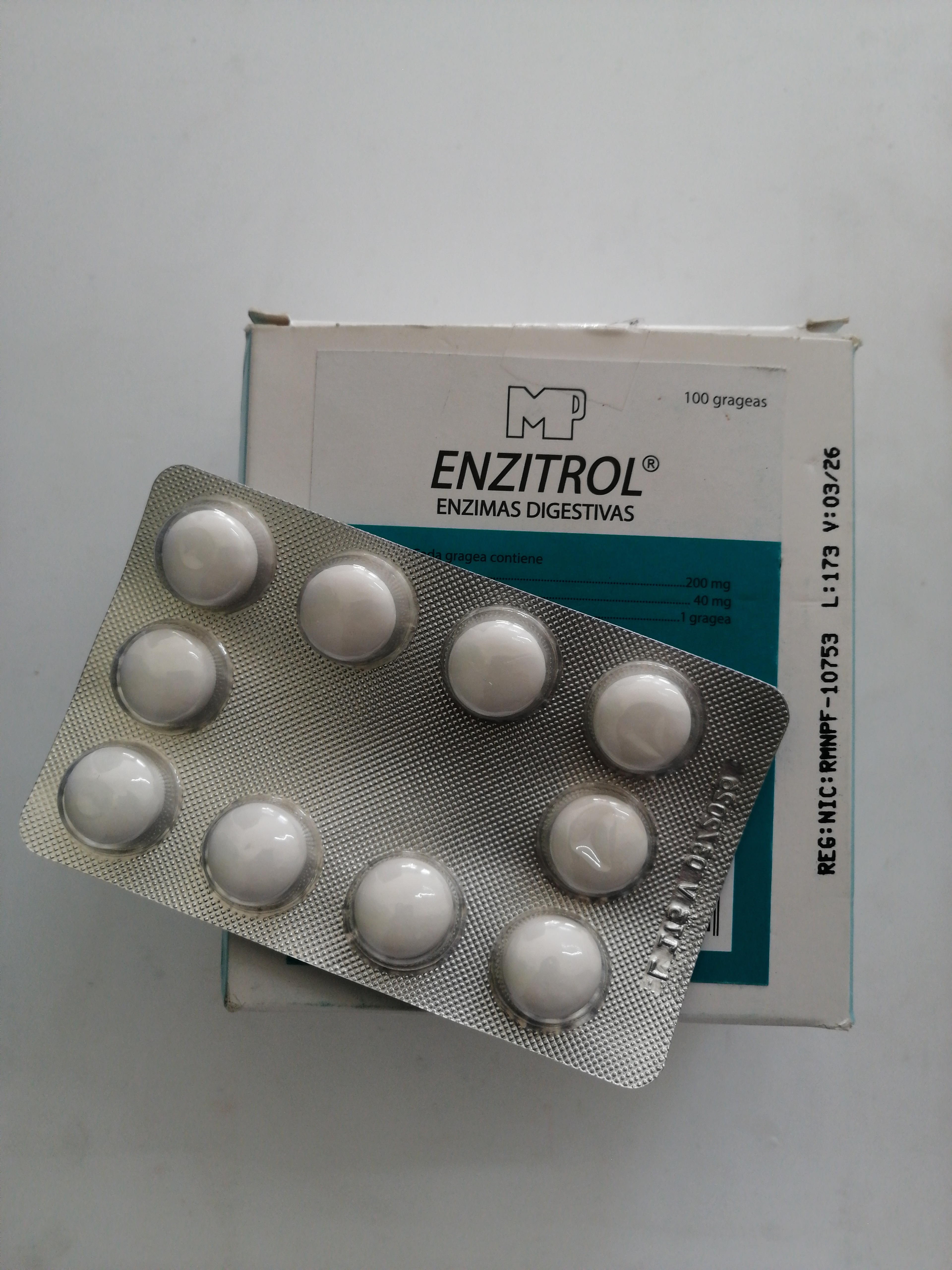 Blister Enzitrol (Enzimas Digestivas MP) - Vitalis Rx