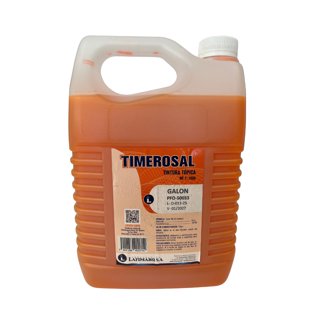 Thimerosal Color TINTURA DE THIMEROSAL GALON - Proveedora De Salud Total, Sociedad ...