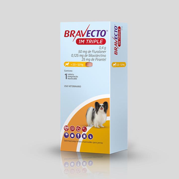 Bravecto 1M Triple 2.5 - 5 kg - Clínica veterinaria Dr. Can