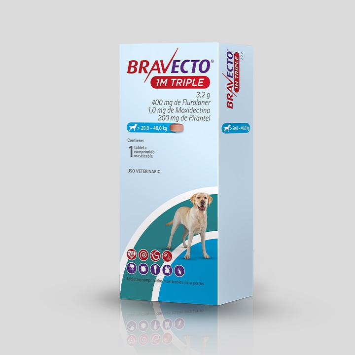 Bravecto 1M Triple 20 - 40kg  - Clínica veterinaria Dr. Can