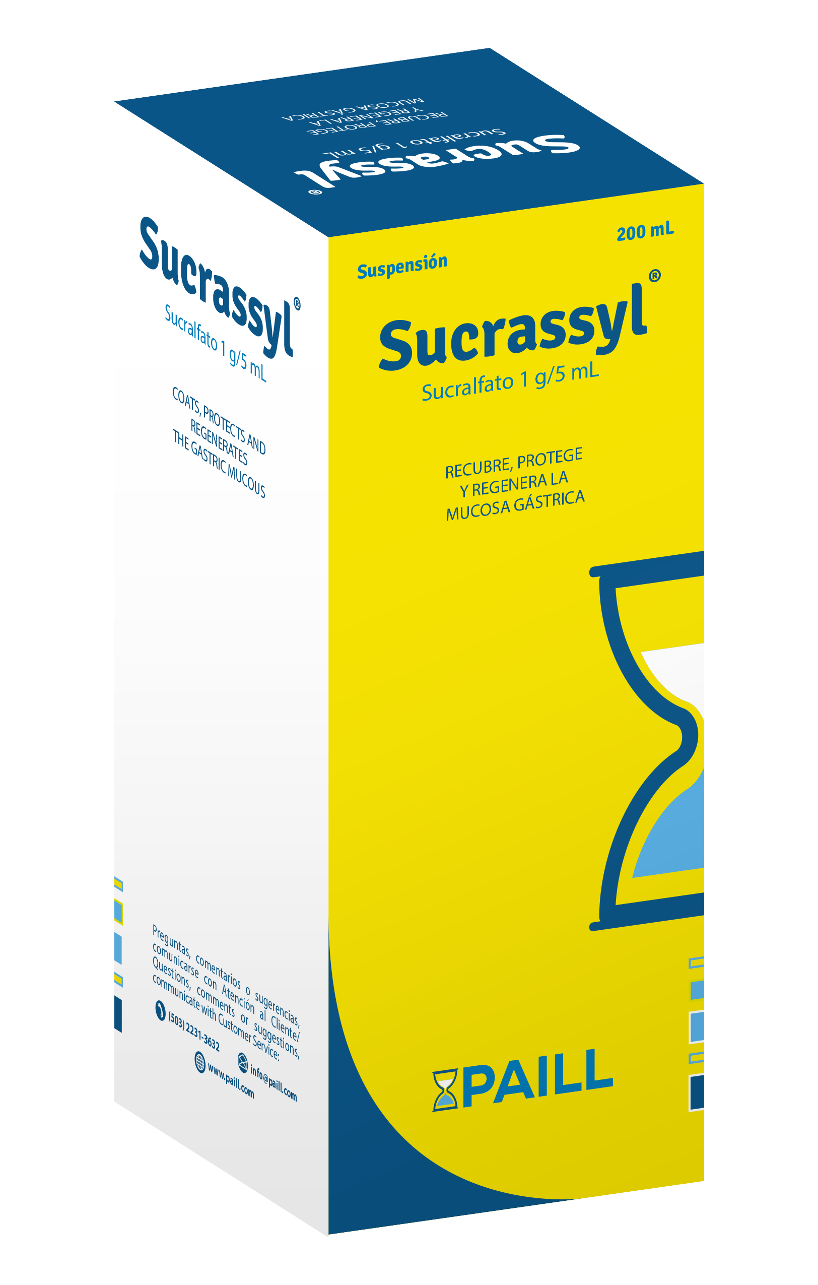 Sucrassyl (Sucralfato1 g/5 ml) suspension oral 200 ml  - FARMACIA NUEVO MILENIO