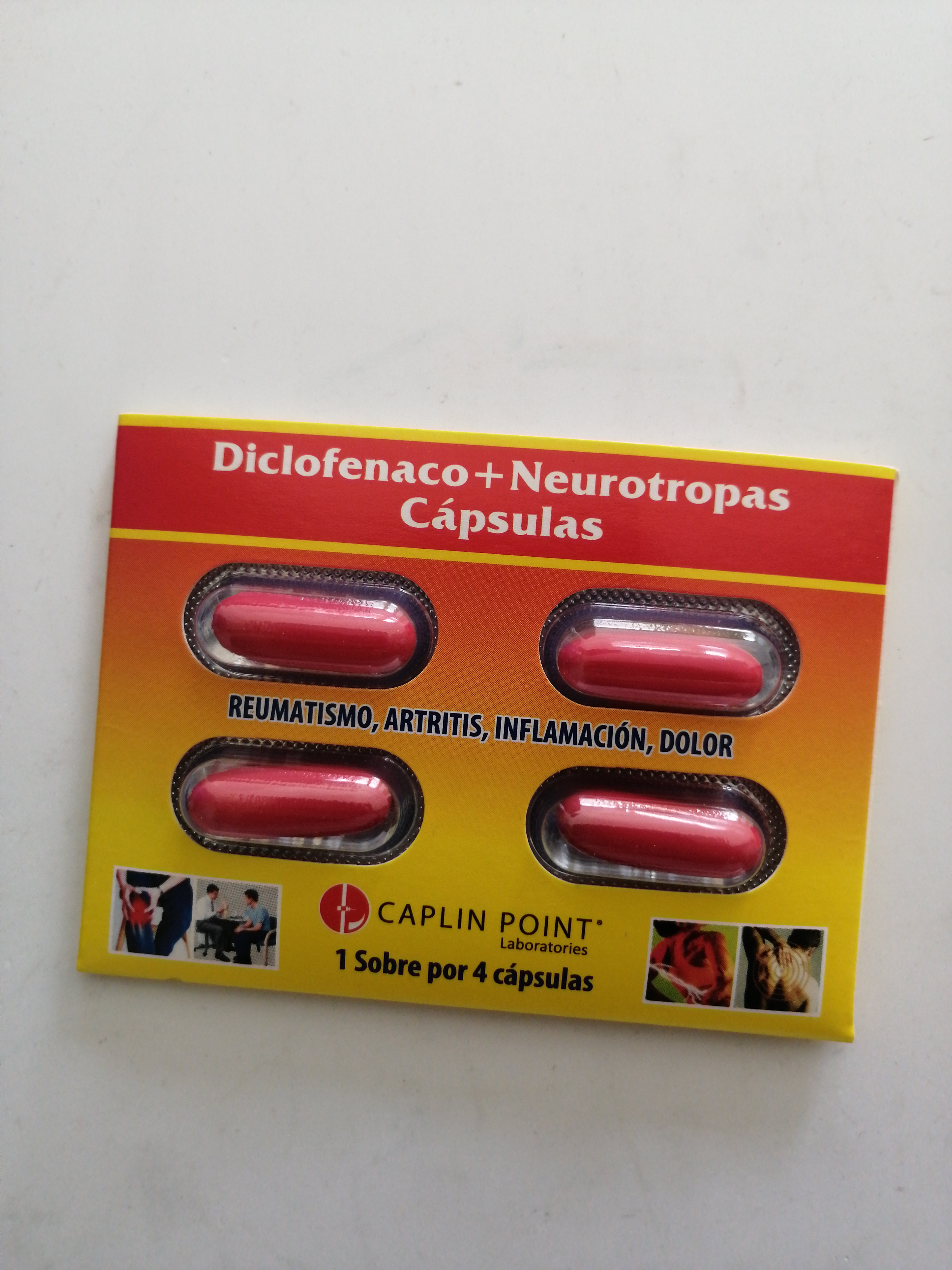Diclofenaco+Neurotropas  4 Capsulas - Vitalis Rx