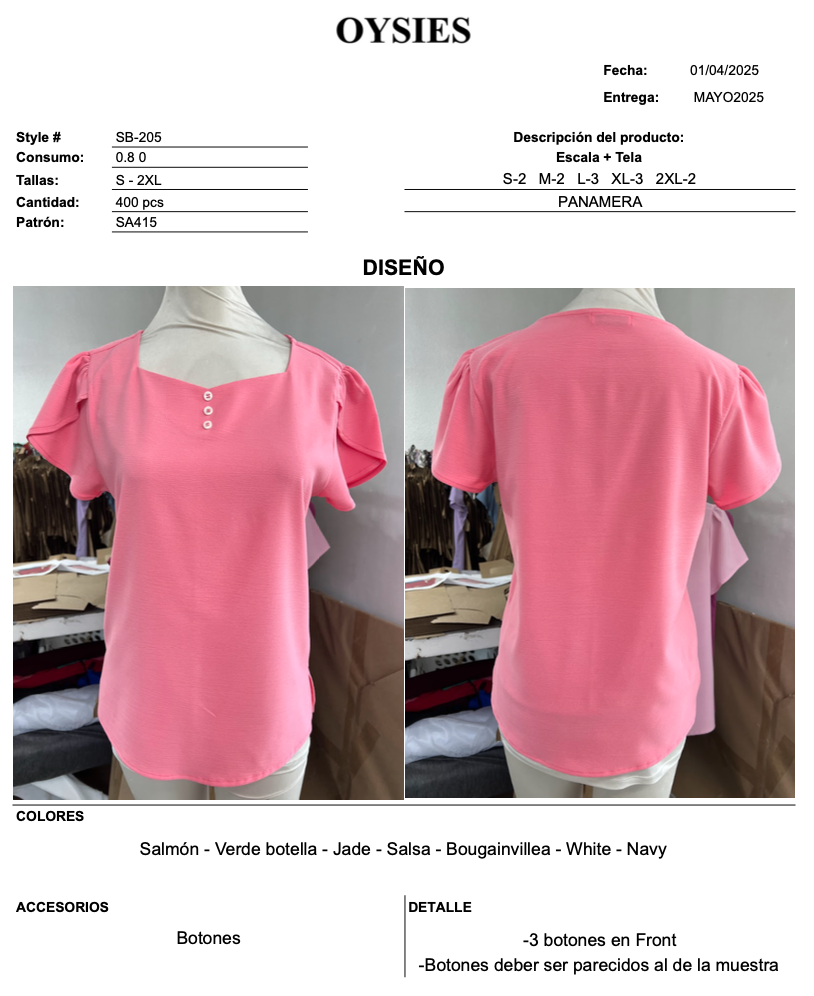 SB205 Oferta - Oysies