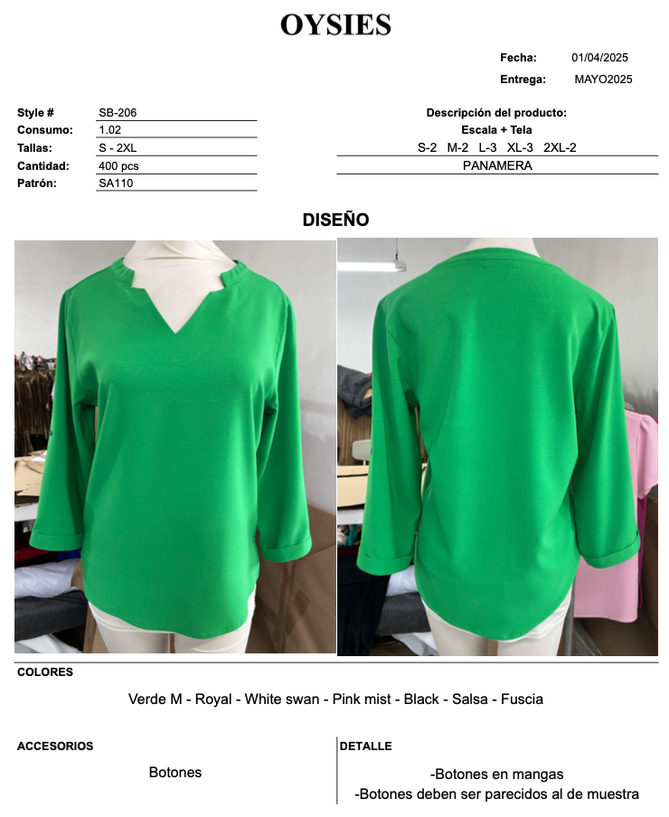 SB206 Oferta - Oysies