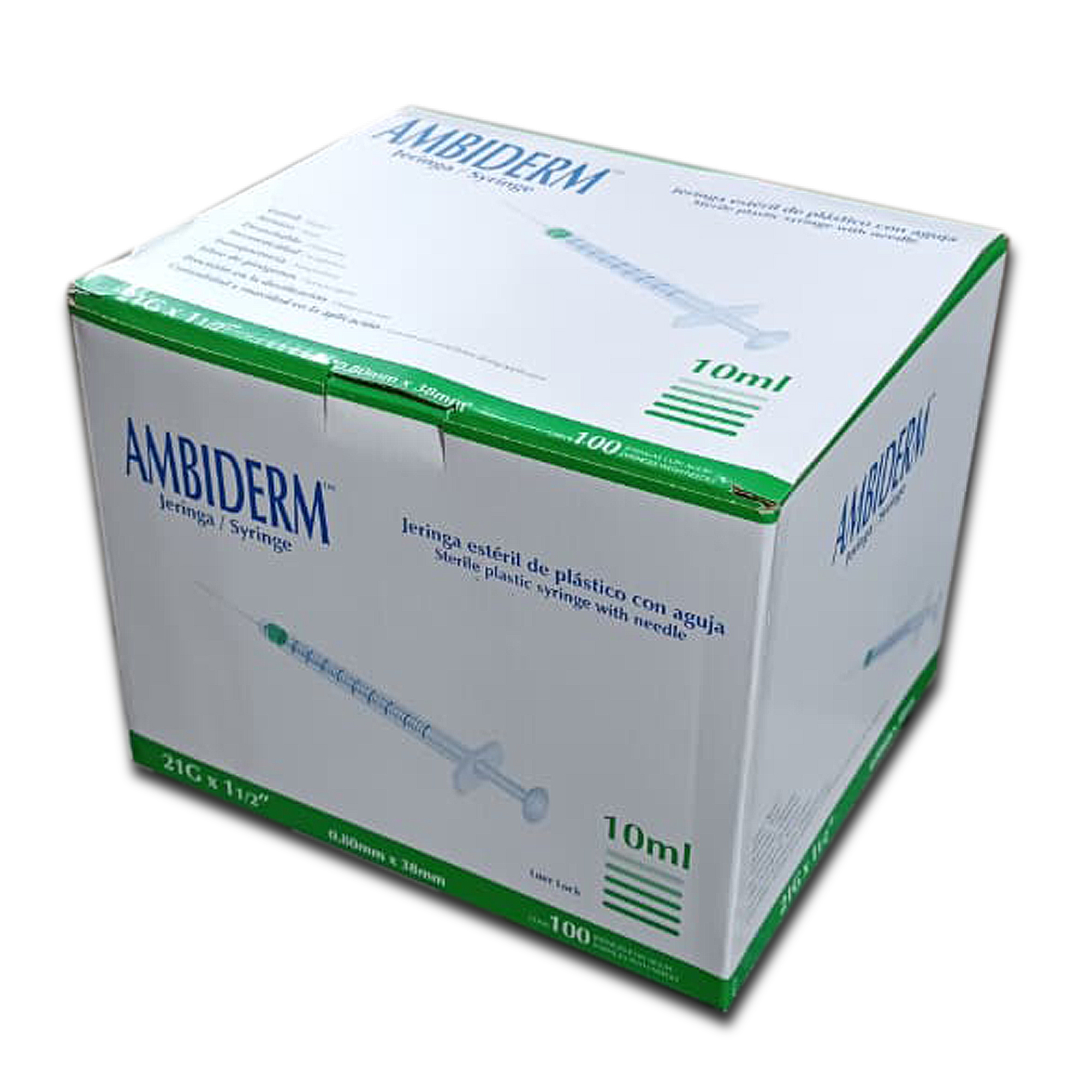 JERINGA DE 10cc 21G x 1 1_2 AMBIDERM UNIDAD - Proveedora De Salud Total, Sociedad Anonima