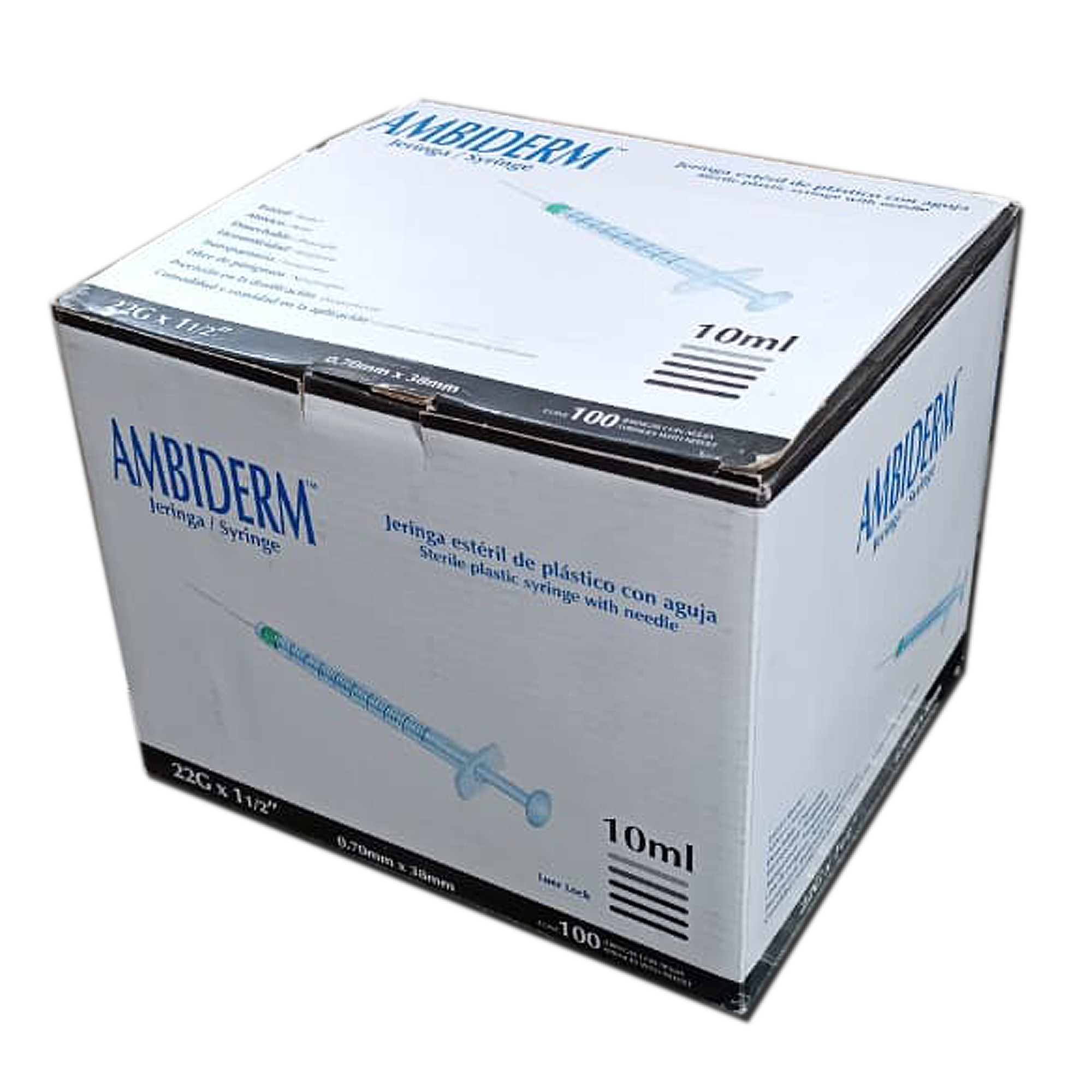 JERINGA DE 10cc 22G x 1 1_2 AMBIDERM UNIDAD - Proveedora De Salud Total, Sociedad Anonima