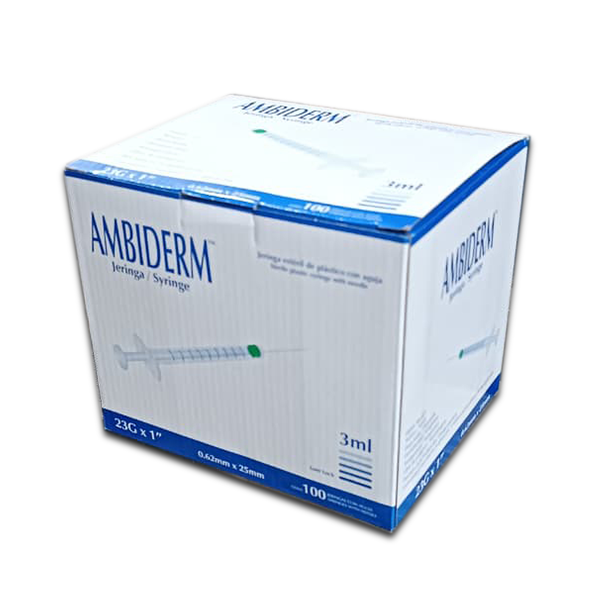 JERINGA DE 3cc 23G x 1 AMBIDERM UNIDAD - Proveedora De Salud Total, Sociedad Anonima