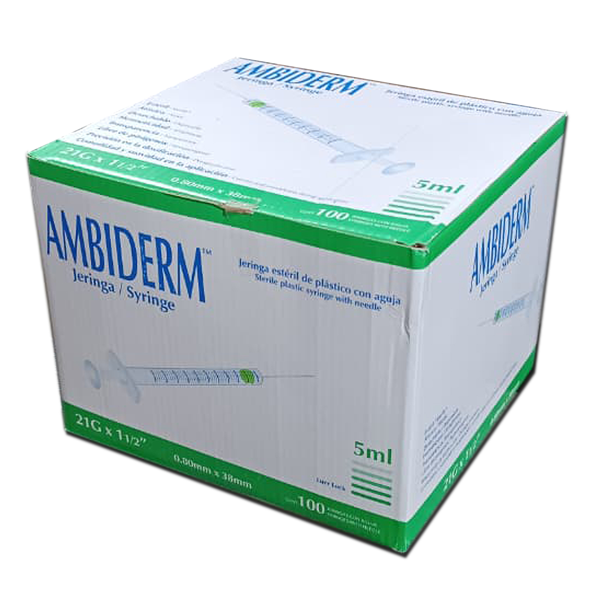 JERINGA DE 5cc 21G x 1 1_2 AMBIDERM UNIDAD - Proveedora De Salud Total, Sociedad Anonima