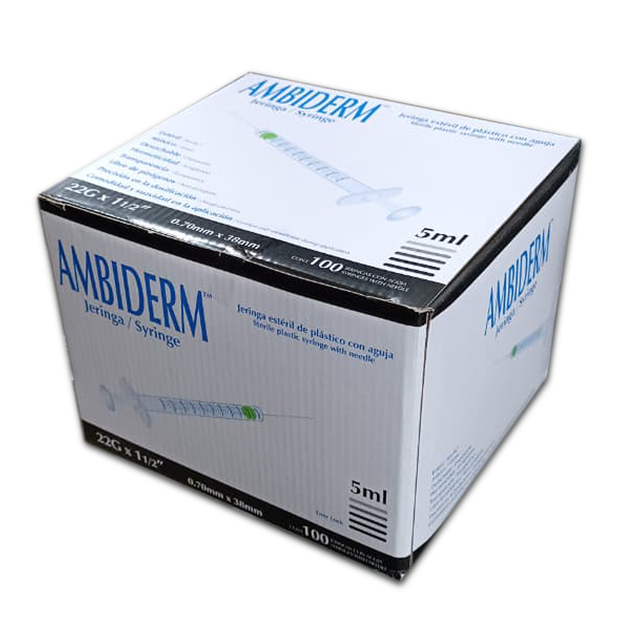 JERINGA DE 5cc 22G x 1 1_2 AMBIDERM UNIDAD - Proveedora De Salud Total, Sociedad Anonima