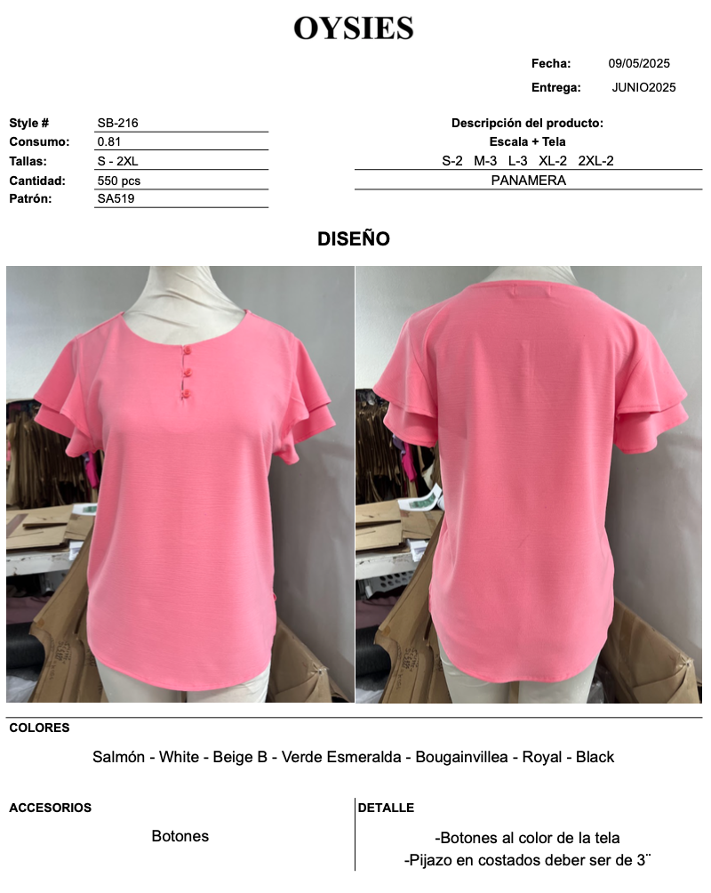 SB216 Oferta - Oysies