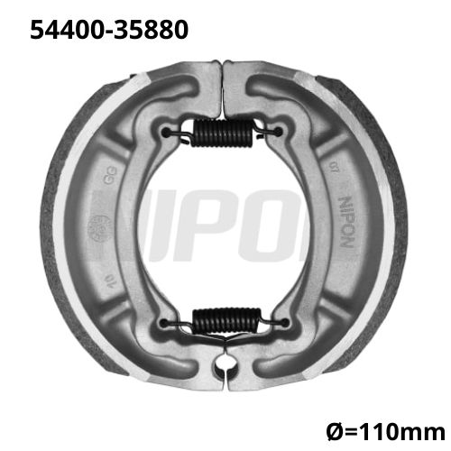 Zapatas Moto (54400-35880) Haojue AX´S, FR´S, Suzuki AX100 Kashima - Repuestos y Lubricantes Vicent's