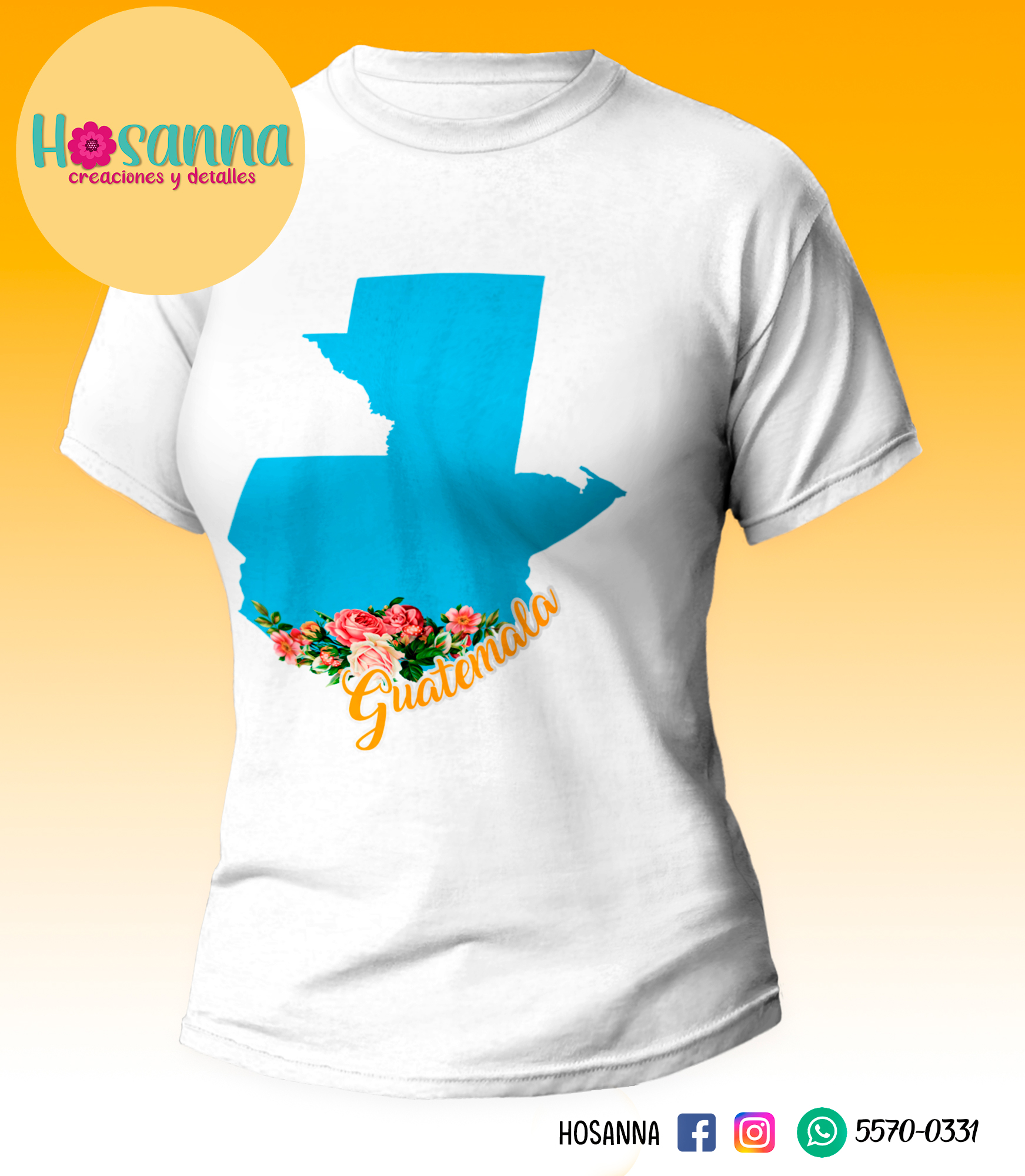 Playera Blanca Personalizada - Hosanna Creaciones