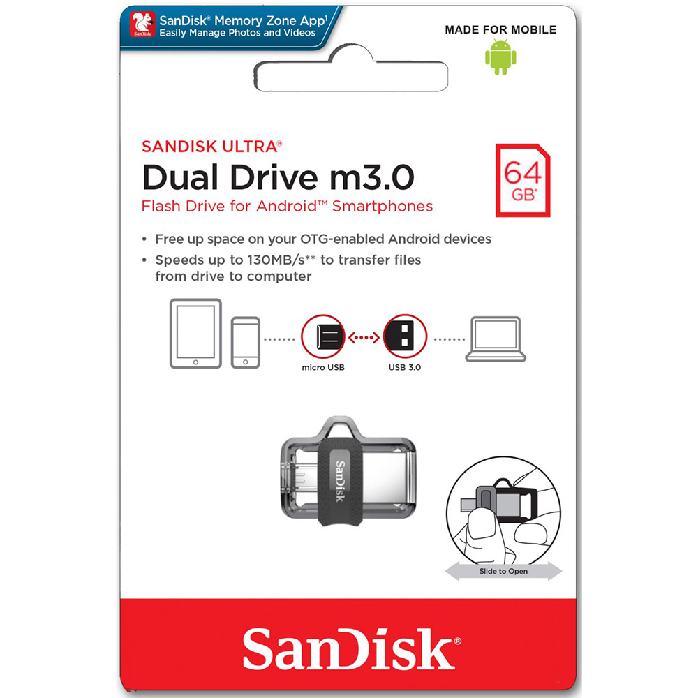 Memoria SanDisk 64gb ultra dual drive M3.0 - Corporación Hightechnology