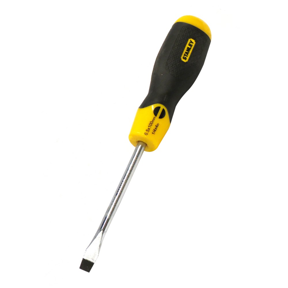 DESARMADOR PLANO MANGO NEGRO 1/4 X 6" - CADENA  - MEGA