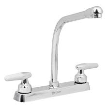 MEZCLADORA PARA LAVATRASTOS PLASTICA BLANCO CUELLO DE GANZO DE MANIJA - GRIFER - MEGA