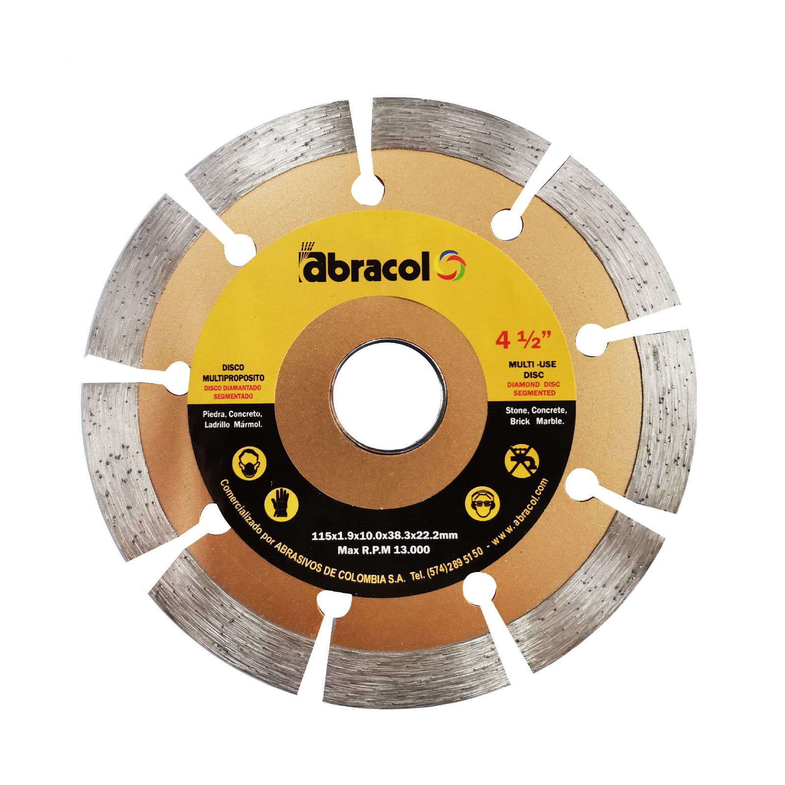 DISCO DIAMANTADO 7" SEGMENTADO PARA CONCRETO - CAIMAN - MEGA